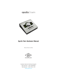 Apollo Twin Hardware Manual