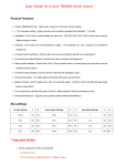 User Guide for 4 axis TB6560 driver board * Important Notes: