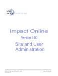 Impact Online V300 Site and User Administration