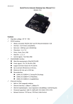 Serial Port to Internet Gateway User Manual V1.1 Feature: