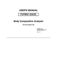 USER`S MANUAL Body Composition Analyzer