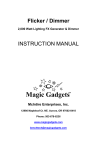 Flicker / Dimmer INSTRUCTION MANUAL