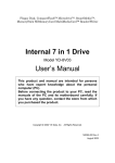 Ｉｎｔｅｒｎａｌ 7 ｉｎ 1 Ｄｒｉｖｅ Users Manual