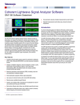 OM1106 Coherent Lightwave Analyzer Software Datasheet