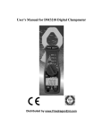 User`s Manual for DM3218 Digital Clampmeter