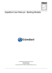 Expedient User Manual – Banking Module