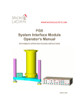 FG5 System Interface Module Operator`s Manual - Micro