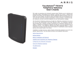 Touchstone TG1672G/NA Telephony Gateway User`s Guide