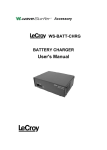 WS-BATT-CHRG User`s Manual