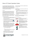 Simon XTi Quick Operation Guide