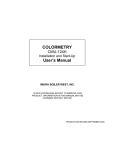 COLORMETRY User`s Manual