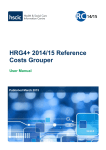 HRG4+ 2014/15 Reference Costs Grouper User Manual