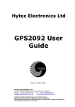 GPS2092 User Guide - Hytec Electronics Ltd