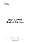 USER MANUAL Student Activities