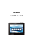 User Manual Tablet With Android 4.1