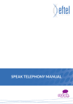 SPEAK TELEPHONY MANUAL