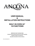 user manual & installation instructions built-in oven