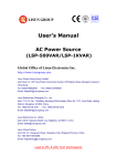 User`s Manual AC Power Source