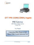 User manual PRI GSM gateway - Discovery Telecom Technologies
