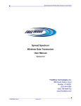 Spread Spectrum Wireless Data Transceiver User Manual