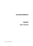 AD INSTRUMENTS AD2028 User manual