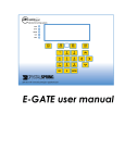 E-GATE user manual