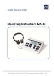 Operating Instructions MA 30