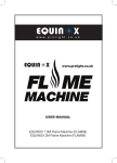 USER MANUAL EQUINOX 1.5M Flame Machine (FLAM08