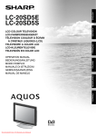 Sharp LC-20SD5E user manual Tv User Guide Manual Operating