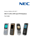 DECT G355, G955 and I755 User Manual