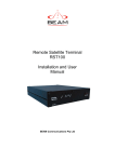 Rst100 User Manual - Satellite Phone Sales