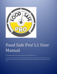 Food Safe Pro! L1 User Manual