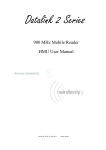 900 MHz Mobile Reader HMU User Manual