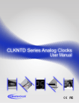 CLKNTD Series Analog Clocks User Manual