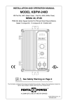 kbpw-240d Instruction Manual