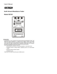 User`s Manual Earth Ground Resistance Tester