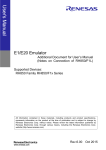 E1/E20 Emulator Additional Document for User`s Manual (Notes on