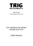 gxi theodolite model ep5005 & ep1010 user manual