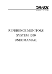 REFERENCE MONITORS SYSTEM 1200 USER MANUAL