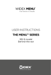 USER INSTRUCTIONS THE MENU™ SERIES