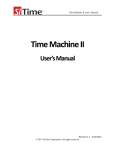 Time Machine II Manual