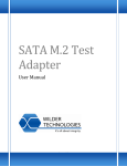 SATA M.2 Test Adapter User Manual