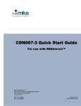MKS Instruments CDN067-3 Quick Start Guide