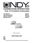 Cat. 5 FireWire Extender www.lindy.com