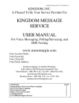 KINGDOM MESSAGE SERVICE USER MANUAL