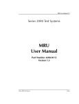MRU User Manual - Digalog Systems, Inc.