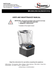 user and maintenance manual brushless blender n°62