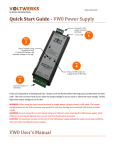 Quick Start Guide - VW0 Power Supply VW0 User`s Manual