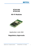 RTX4100 RTX4140 Wi-Fi Modules Application note AN4 Regulatory