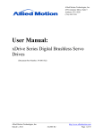 User Manual: - Allied Motion